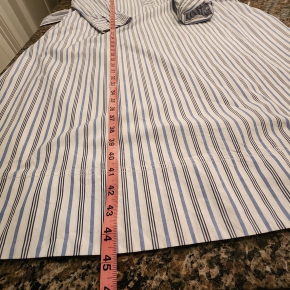 J. Crew Thomas Mason Striped Boatneck Maxi Dress 10 Blue White Coastal Luxury - Picture 16 of 16